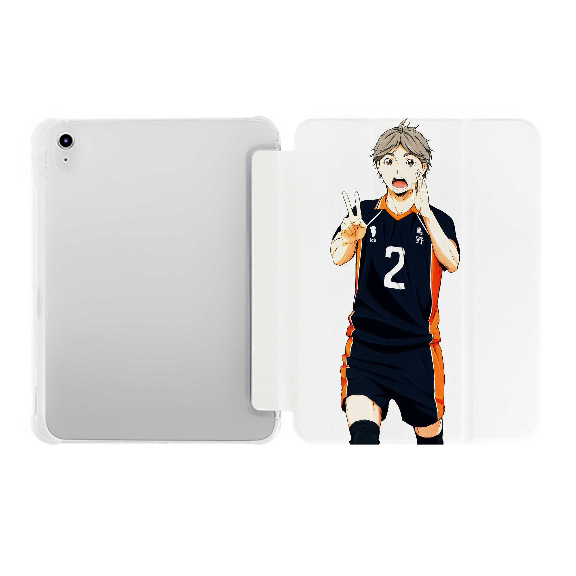 （画像用） ハイキュー!! Haikyu!! IPad ケース ペン収納付き 三つ折りスタンド PUレザー×シリコン 対応機種9.5/10.5/10.9インチ